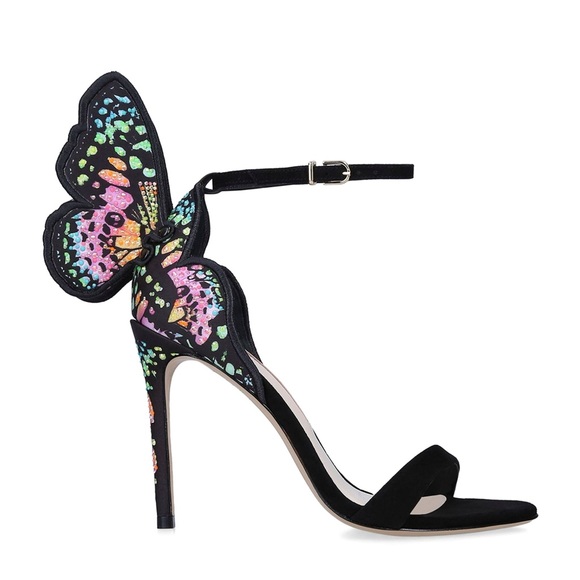 New Sophia Webster Chiara Embellished Heeled Sandals Papillon Paradise Print - Picture 2 of 12